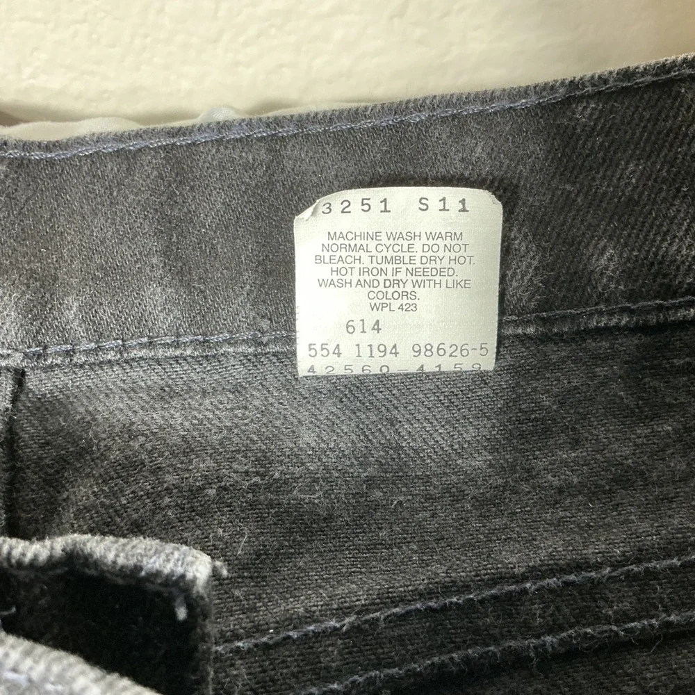 Levi's 560 Jeans Mens 33x32 Black Orange Tab Loose Fit Tapered‎ Made USA Vintage